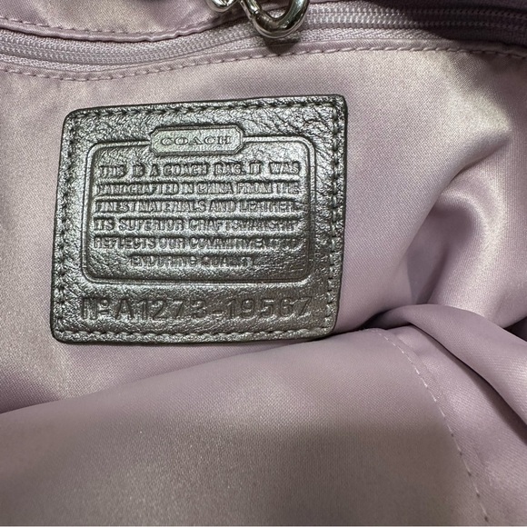 COACH Audrey Cinched North South Metallic Tote - Picture 6 of 16